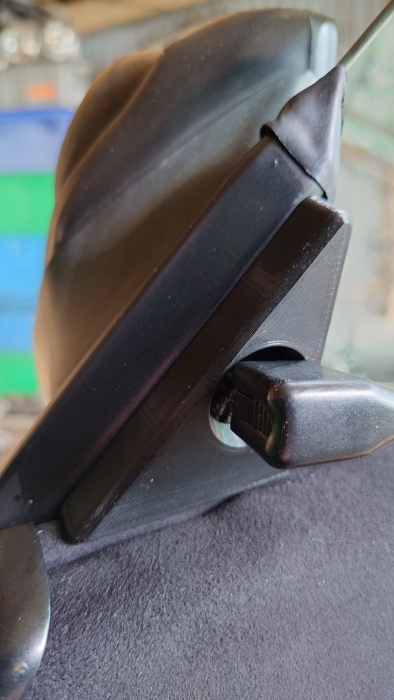 Preview: Spiegeldreieck rechts, manueller Spiegel, schwarz