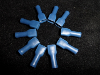 Flachstecker 6,3 mm, blau, isoliert