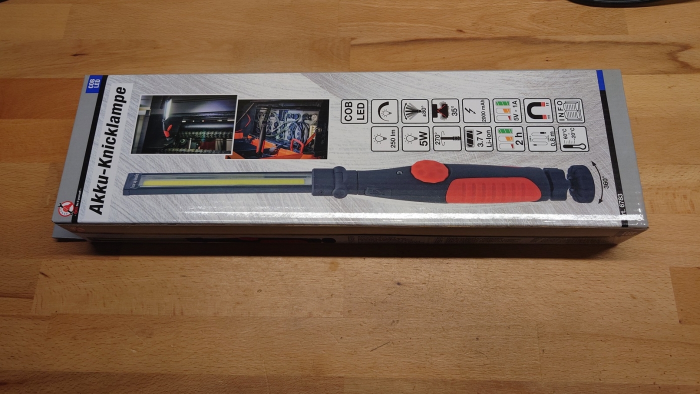 Akku Knicklampe COB Led