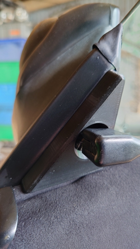 Spiegeldreieck rechts, manueller Spiegel, schwarz