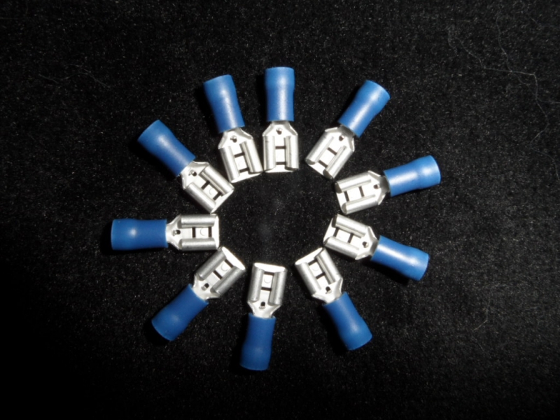 Flachstecker 6,3 mm, blau