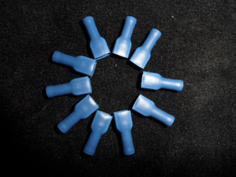 Flachstecker 6,3 mm, blau, isoliert