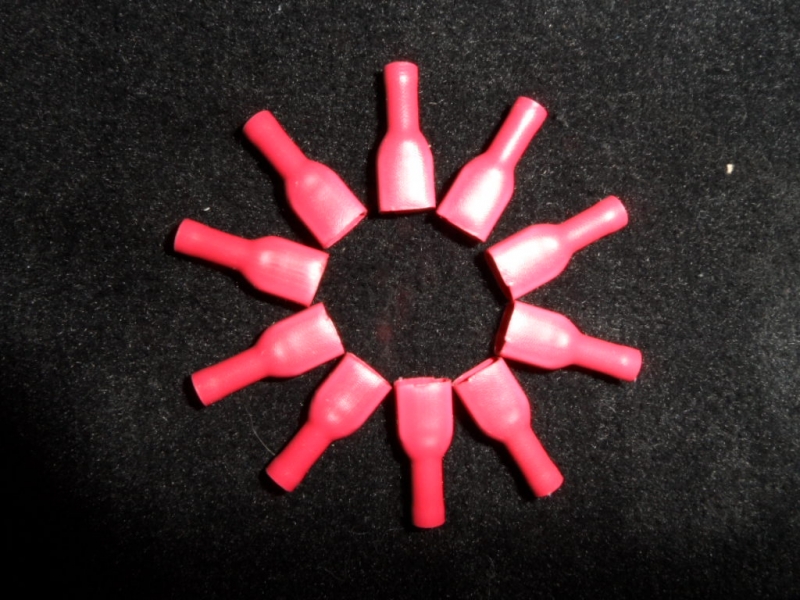 Flachstecker 6,3 mm, rot, isoliert